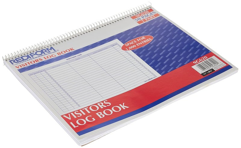 Rediform Visitors Log Book - Wirebound, 50 Pages, Space for 1,000 Entries, 28 x 21.6 cm - Image 2